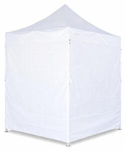Gazebo pieghevole 2x2m ACCIAIO Standard con 4 pareti laterali chiuse - Bianco