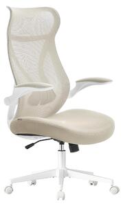 Sedia da ufficio, ergonomica, regolabile in altezza, portata massima 150 kg, colore cappuccino