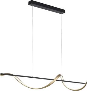 Paul Neuhaus Q - Lampada a sospensione Modern Chic I Lampada a sospensione I Lampada a sospensione grigio scuro con oro I Ottone incl. LED dimmerabile in Kelvin - Marianne Dimmer I Dimmerabile I Soggiorno I Camera da letto - Alluminio O