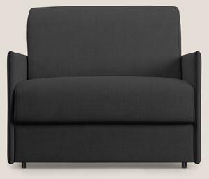 Evans poltrona letto in morbido tessuto impermeabile T02 nero