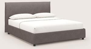 Nina letto contenitore dal design minimal in microfibra effetto pelle