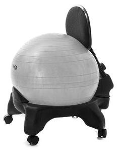 Sedia ergonomica attiva con palla gonfiabile, colore grigio, modello Plus