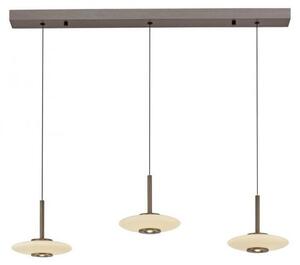 PAUL NEUHAUS PURE Vitrum Lampada a sospensione a 3 bracci 2700K marrone / opalino 2083-34