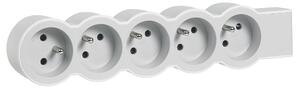Multipresa compatta hardwire, 5 prese bianco