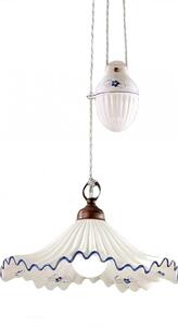 Lampadario classico due p illuminazione anna sg cp e27 led metallo ceramica saliscendi - Due P Illuminazione