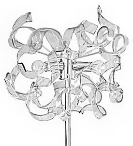 Piantana moderna padana lampadari trudy 273 pt3 e14 led vetro metallo lampada terra - Padana Lampadari