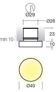 Faretto incasso tondo linea light sand 92260 led esterno doccia ottone - I-led - Maestro