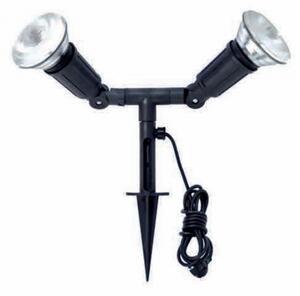 Lampada picchetto lampadari bartalini par 38 2 p blk db.0034 e27 led duralighting lampada terra orientabile - Lampadari Bartalini Esterno