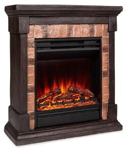 Stufa elettrica, 1800 W, fiamme LED, timer, telecomando