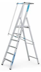 Scala a pioli Zarges ZAP Safemaster S con ampia piattaforma, 6 gradini