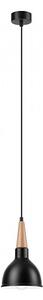 Lampadario a sospensione con filo FRANCESCA 1xE27/60W/230V nero
