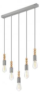 Lampadario a cavo SIMON 5xE27/60W/230V grigio