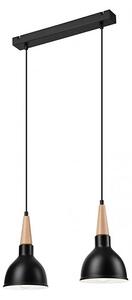 Lampadario a sospensione con filo FRANCESCA 2xE27/60W/230V nero