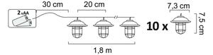 Illuminazione decorativa LED da esterno LOFT 10xLED/2xAA
