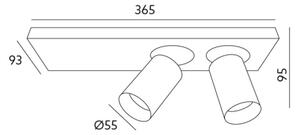 Luce Spot a LED da soffitto BERGEN 2xLED/11W/230V