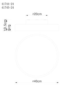 Globo 41744-24 - Plafoniera LED dimmerabile WISS LED/24W/230V