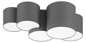 Plafoniera MONA 5xE27/15W/230V grigio