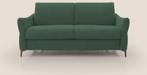 Dalia divano letto con materasso H18 cm e piedi alti in raffinato tess