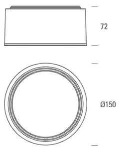 LED2 - Plafoniera LED BUTTON LED/17W/230V antracite