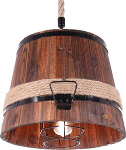 TIBU lampada a sospensione in legno secchio lampada vintage tavolo da pranzo soggiorno E27 altezza regolabile