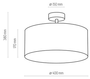 Lampadario a sospensione con supporto rigido RONDO 4xE27/15W/230V diametro 40 cm beige