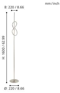 Eglo 97942 - Lampada LED da terra NOVAFELTRIA LED/13W/230V