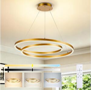 Brilagi-LED Lampadario dimmerabile a sospensione con cavo TWISTER LED/75W/230V 3000-6000K oro +telecomando
