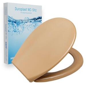 Copertura per WC Sanicomfort, in Duroplast, con sistema di abbattimento automatico. Adatta a tutte le comuni tazza del WC (colore bahama beige)
