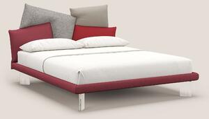 Rebus letto imbottito dal design moderno con piedi trasparenti in plex