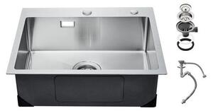 Lavello da cucina in acciaio inox a vasca singola da incasso 68x45x19 cm - Lavello da cucina - Lavelli da cucina di alta qualità