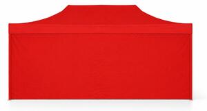 Gazebo pieghevole 4x8m ALU Premium con 4 pareti laterali chiuse - Rosso