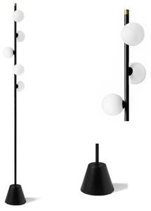 Piantana moderna miloox pomi' 1744 101 g9 led dimmerabile metallo vetro - Miloox