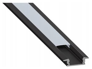Profilo da incasso per strisce LED 1 m nero/bianco