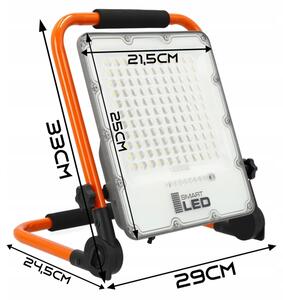Faretto LED ricaricabile con treppiede LED/100W/3,2V 5000K 5000 mAh IP65 arancione
