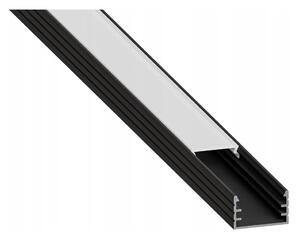 Profilo da incasso per strisce LED 1 m nero/bianco