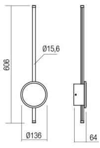 Redo 01-2700 - Applique a LED DIAZ LED/18W/230V CRI 90 oro