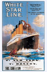 Posters, Stampe Titanic White Star Line