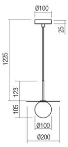 Redo 01-2728 - Lampadario a sospensione con filo PLATO 1xG9/10W/230V diametro 20 cm nero