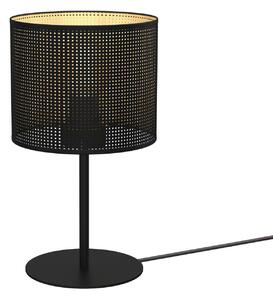 Lampada da tavolo Jovin, altezza 34cm, nero/oro