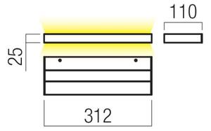 Redo 01-3552 - Applique a LED SEED LED/15W/230V bianco