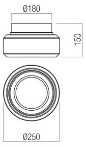 Redo 01-3588 - Plafoniera LED SOLERA LED/18W/230V 25 cm CRI 93 3000/4000K