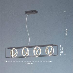 FISCHER & HONSEL Lampada LED a sospensione Gisi, CCT dimming 4 luci