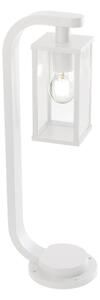 Lampioncino esterno moderno sovil aurea 178 02 bianco e27 led alluminio vetro lampada terra - Sovil Illuminazione
