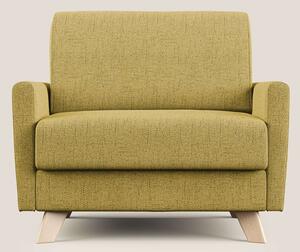 Edgar poltrona letto in tessuto felis impermeabile T03 giallo