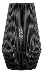Lampada da tavolo Rope di carta, nero, Ø 20 cm