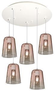 Lampadario top light shaded 1164bi s5 t ra e27 led vetro colorato lampada soffitto moderna - Top Light