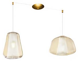Lampadario classico top light double skin 1176os s2 ag e27 led vetro sospensione - Top Light