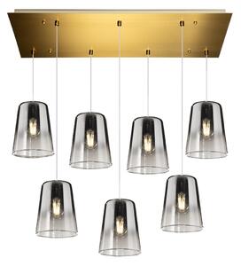 Lampadario classico top light shaded 1164os s7 r cr e27 led vetro colorato lampada soffitto - Top Light