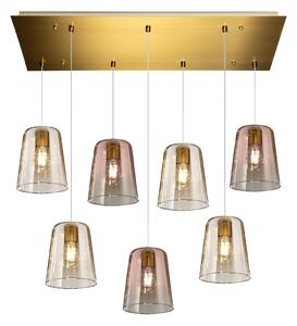 Lampadario top light shaded 1164os s7 r am ra e27 led vetro colorato lampada soffitto - Top Light