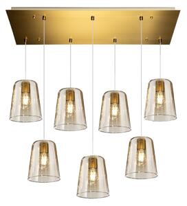 Lampadario classico top light shaded 1164os s7 r am e27 led vetro colorato lampada soffitto - Top Light
